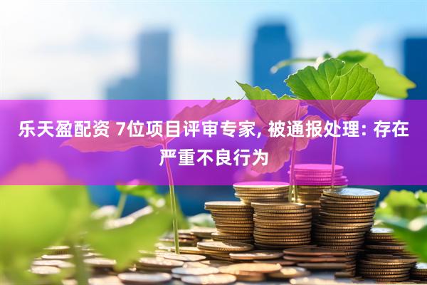 乐天盈配资 7位项目评审专家, 被通报处理: 存在严重不良行为